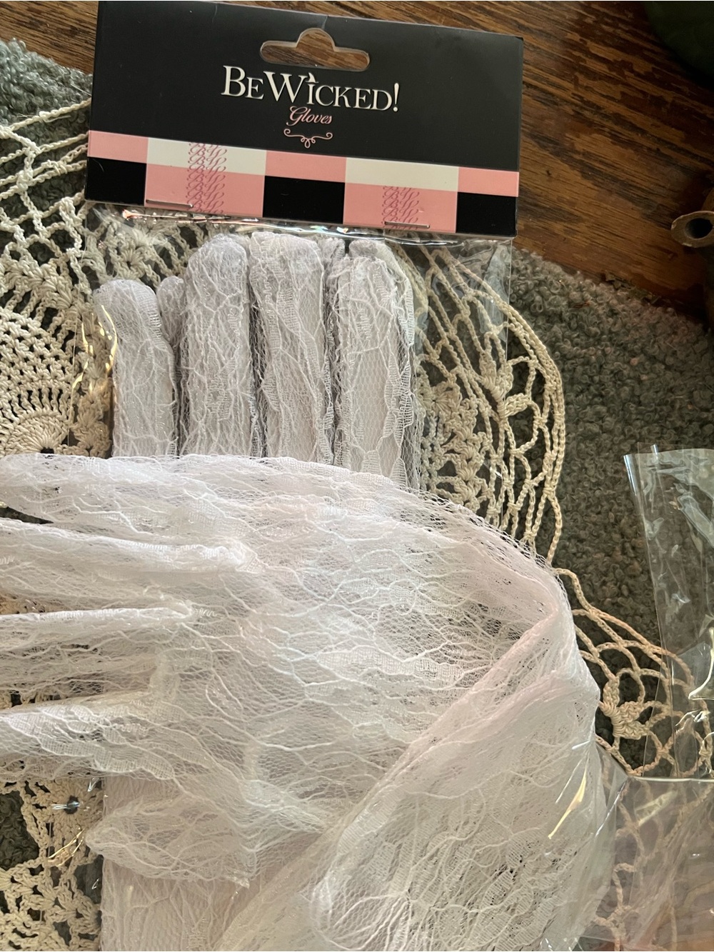 NIP Vintage Inspired lot 2 Sets Long Lace Gloves Elegant Sheer Design